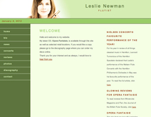 Leslie Newman website design
